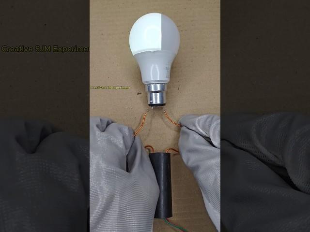 What happens when 11000 volt applied on 9w Bulb | #experiment #tech #youtubeshorts #electricproject