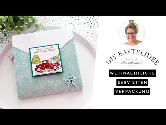 Weihnachtliche Servietten Verpackung | Geschenkidee für viele Anlässe | Perfekter Pick Up | Basteln