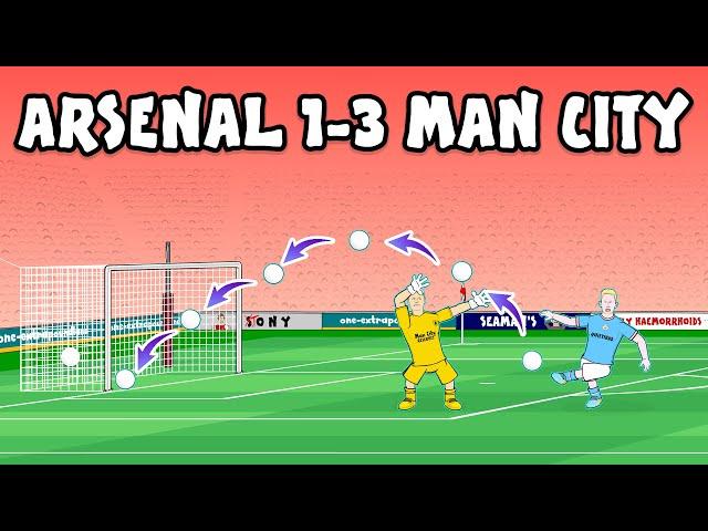 Arsenal vs Man City 1-3 (Goals Highlights 2023 Haaland Grealish)