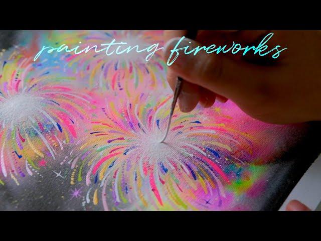 painting fireworks ⋆⭒˚｡⋆