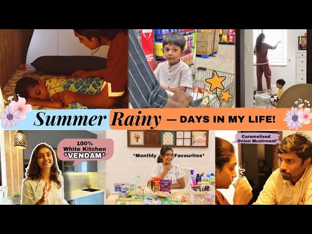 தமிழில்: 3 Days Vlog| White Kitchen Deep cleaning Day | Monthly Grocery Haul*| A calm Rainy Evening
