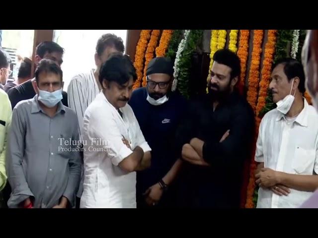 Power Star Pawan Kalyan Visuals At Rebel Star Krishnam Raju House | TFPC