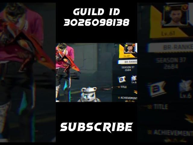 INTRODUCING MY GUILD GUILD LEADER GRANDMASTER  AND V BADGE PLAYERS#shorts #gaming #freefire #vbadge