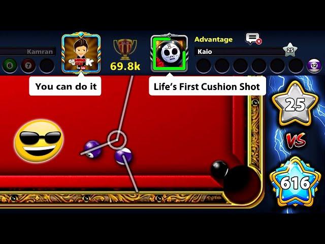 I Made Level 25 to do his LIFE's First Cushion Shot (gone emotional) - 8 Ball Pool - GamingWithK