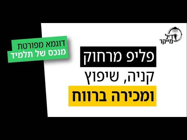 ניהול פליפ בארה"ב מישראל - דוגמא מעסקה של תלמיד