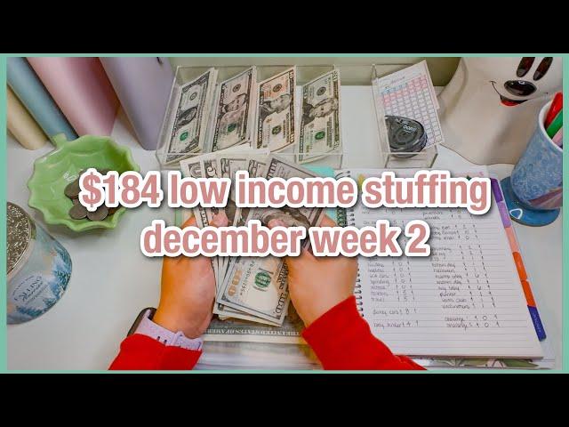 $184 cash envelope & sinking funds stuffing | december #2 | low income budget