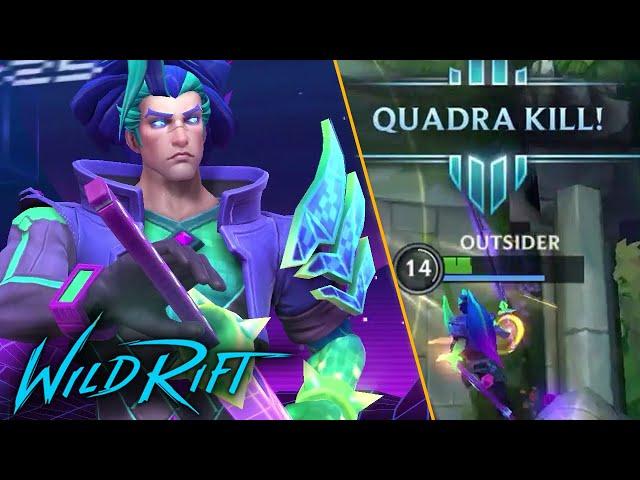 BATTLE BOSS YASUO SKIN GAMEPLAY | (QUADRAKILL) - WILD RIFT