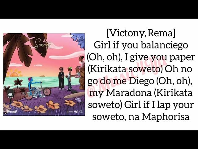 Victony – Soweto (Remix) ft. Don Toliver, Rema & Tempoe(Lyrics)