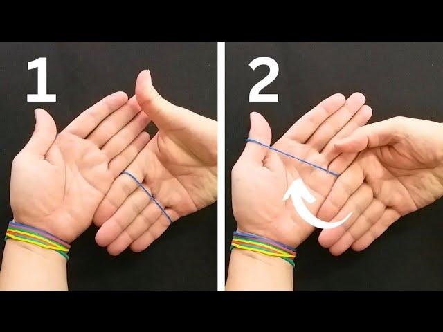 02 Best Rubber Band Magic Trick Blow your mind. Tutorial magic trick for beginner.