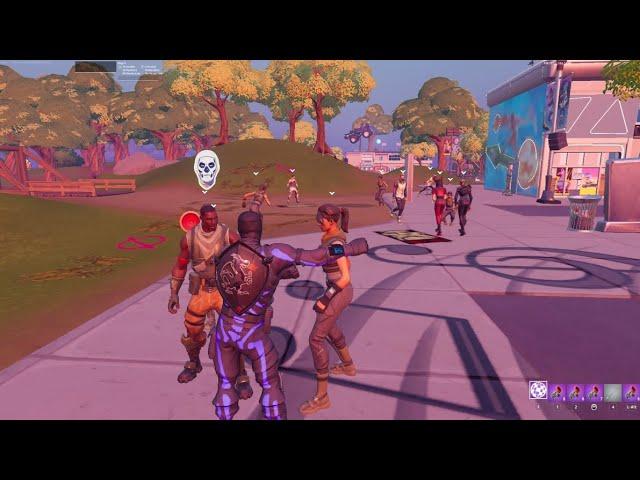 OG Skull Trooper With Black Knight Shield In Party Royale Gameplay 