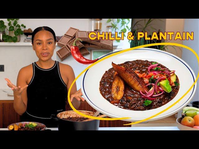 Ultimate Chocolate Chilli with Sweet Plantain ~ plantbased