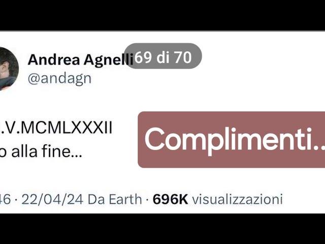 Complimenti...