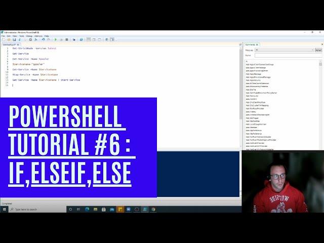 PowerShell Tutorial 6 :  If, elseif, else [Beginners]