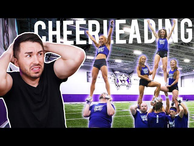 Men Try Cheerleading for the First Time with National Champions!