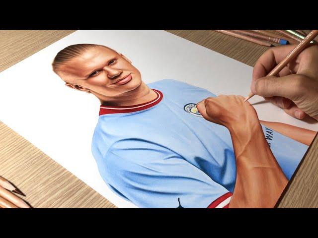 Drawing Erling Haaland (Manchester City) • Time Lapse