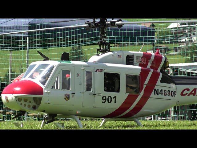 RC Helicopter Cal Fire Bell EH-1H Super Huey N489DF Turbine Scale Model
