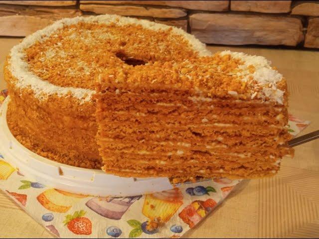 ТОТ САМЫЙ ВКУСНЫЙ медовый торт с сметанным кремом, который вы когда-либо пробовали!