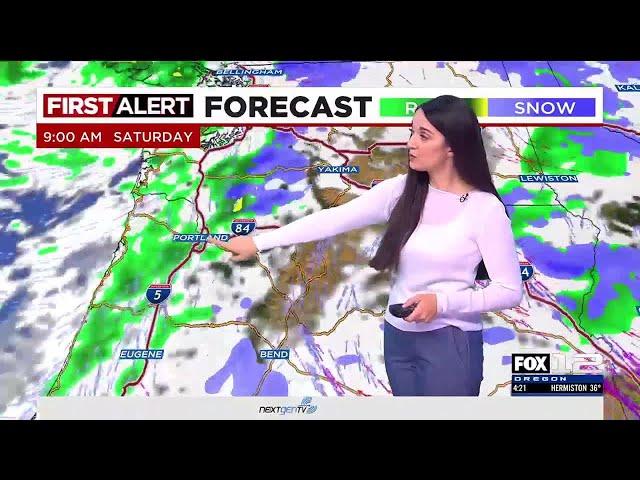 FOX 12 Oregon Friday evening weather forecast for Portland (12/13)