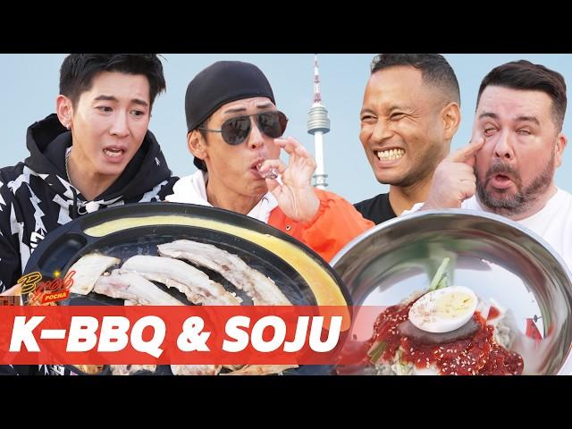 KoreanFood show! 2M view guests show real K-BBQ & Soju mukbang! | Joon & Brian BYOB EP.5 #KoreanFood