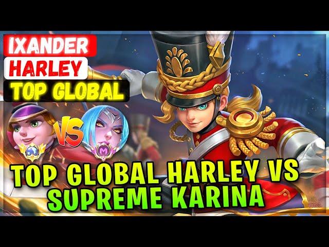 Top Global Harley Vs Supreme Karina [ Top Global Harley ] iXandeR - Mobile Legends Emblem And Build