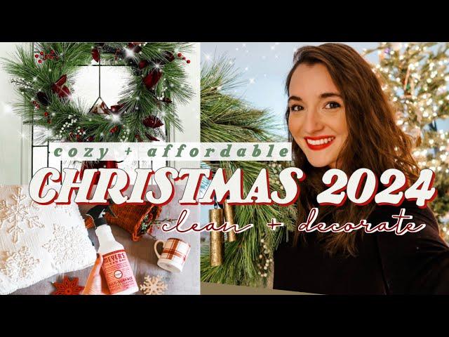 NEW! Ultimate CHRISTMAS CLEAN + DECORATE W/ME 2024! Cozy, AFFORDABLE Holiday Decor Ideas DIY wreath