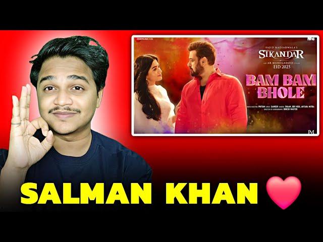 Bam Bam Bhole Sikandar SONG REACTION | Salman Khan