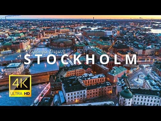 Stockholm, Sweden  in 4K ULTRA HD 60FPS Video by Drone