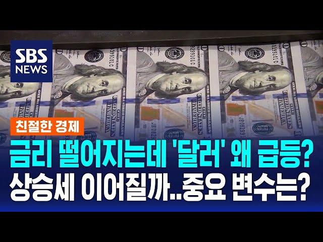 금리 떨어지는데 '달러' 왜 급등?…상승세 이어질까, 중요 변수는? / SBS / 친절한 경제