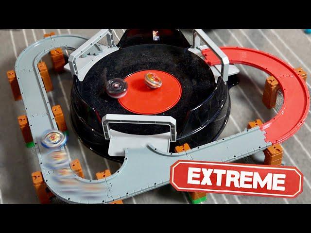 EPIC Beyblade Burst Turbo RAIL STADIUM MOD! ANIME STADIUM VS REAL LIFE