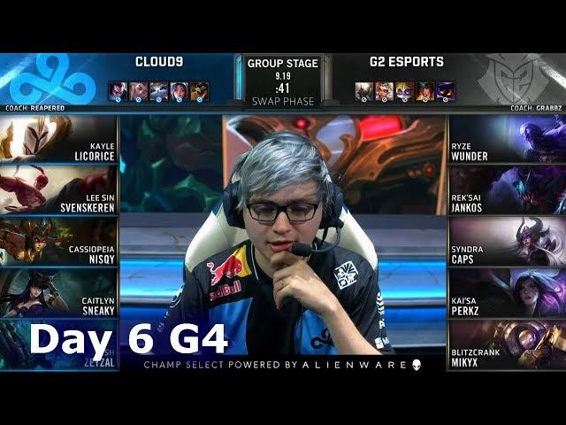 C9 vs G2 | Day 6 S9 LoL Worlds 2019 Group Stage | Cloud 9 vs G2 eSports