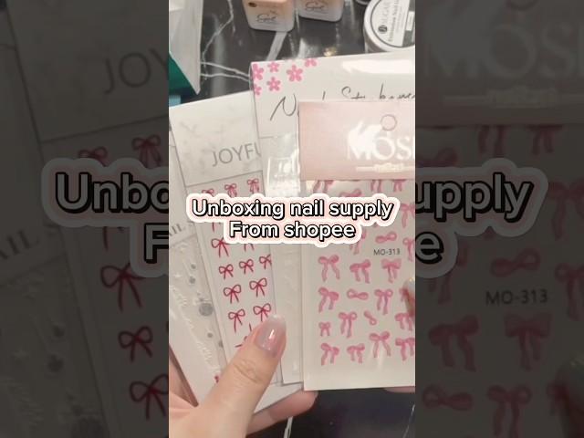 Unboxing Nail supply from shopee #nails #nailbeginners #selfnails #shopeenailhaul #nailtherapy