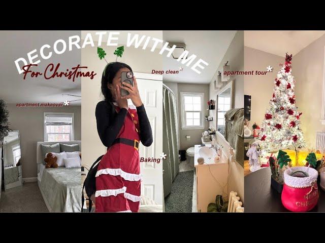 CHRISTMAS APARTMENT MAKEOVER Decorate with me, Deep cleaning + Apartment tour