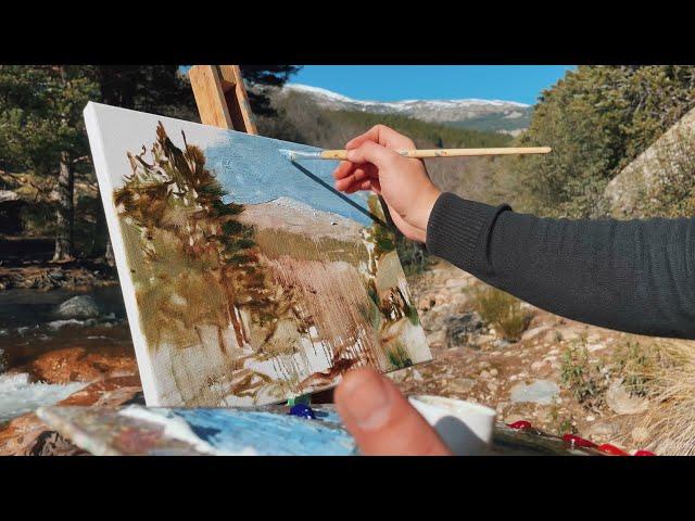 ️#PINTURA AL AIRE LIBRE en la SIERRA DE MADRID | #óleo sobre #lienzo | IMPRESIONISMO.