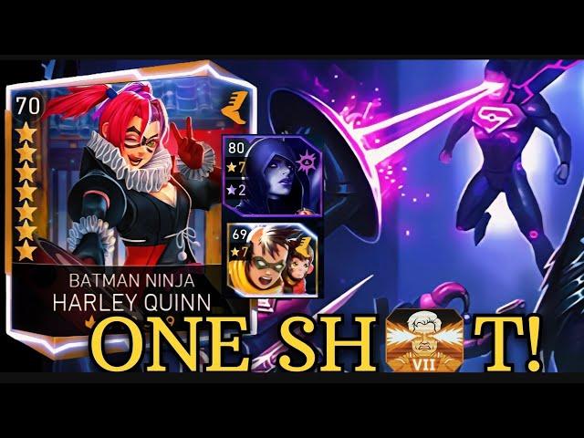 ONE SHOT! Boss COW SUPERMAN by BN HARLEY QUINN H7 Rise Of Krypton Solo Raid in Injustice 2 Mobile