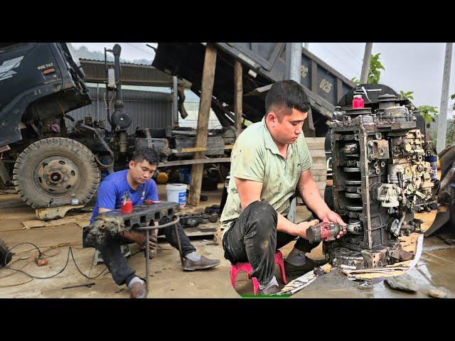 Engine repair: disassemble and clean FAW 4102 engine, what causes engine oil loss?