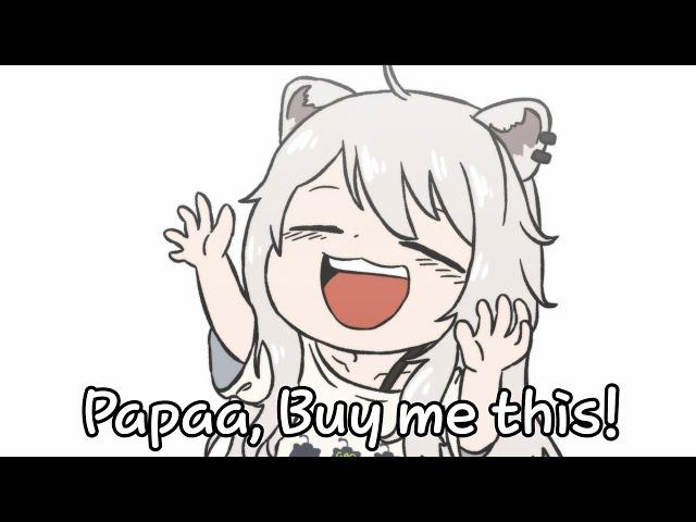 【Hololive】 Papa! Please buy me this! 【Shishiro Botan/clip/Ebihurai/Animation】