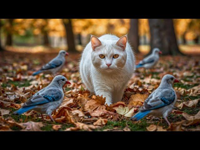 Cat TV for Cats to Watch ️ Eye-catching Birds and Red Squirrels  Nature Fun 4K HDR 60FPS