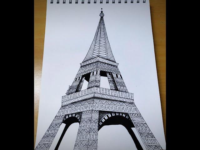 Eiffel tower | Mandala art | Zentangle art