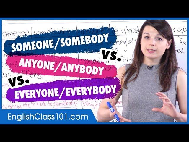 Indefinite Pronouns: someone/anyone/everyone - Basic English Grammar