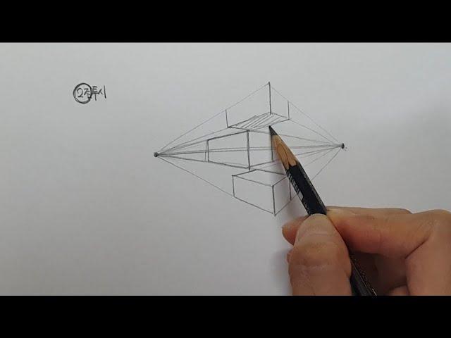 2점 투시 / 연필 드로잉 / 그림 기초 강의