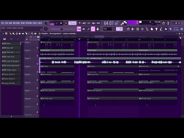 Drake - hotline bling (music composition - remix) with FL studio 21