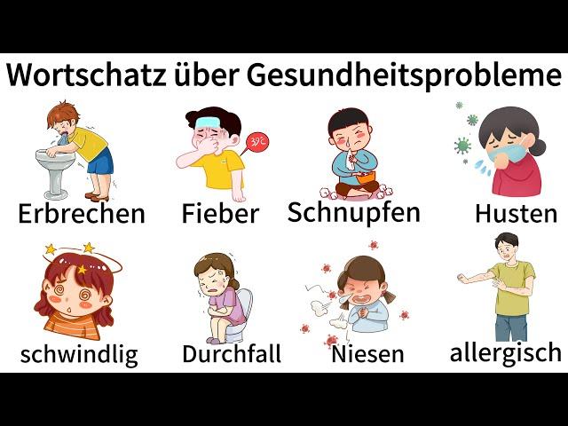 Deutsch Lernen| Körperliche Gesundheitsprobleme| A1-B1| Deutschkurs| Deutsch für Anfänger