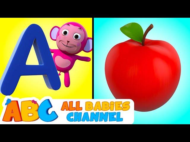 Phonics Song with TWO Words - A For Apple - ABC Alphabet Songs with Sounds for Children