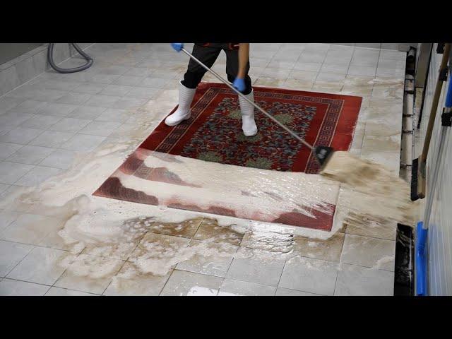 Satisfying Washing of a Very Thick MOROCCAN Rug | ASMR Without Music 