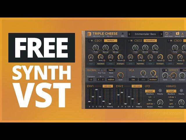 FREE Triple Cheese Synth VST Plugin ( 500+ FREE Presets )