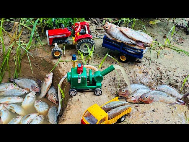 Catch fish using mini water pump | fishing exciting | diy tractor ‪@sunfarming7533‬