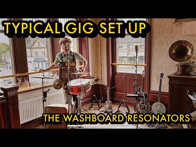 Typical Gig Set Up - The Washboard Resonators - Pickles Deli, Baildon