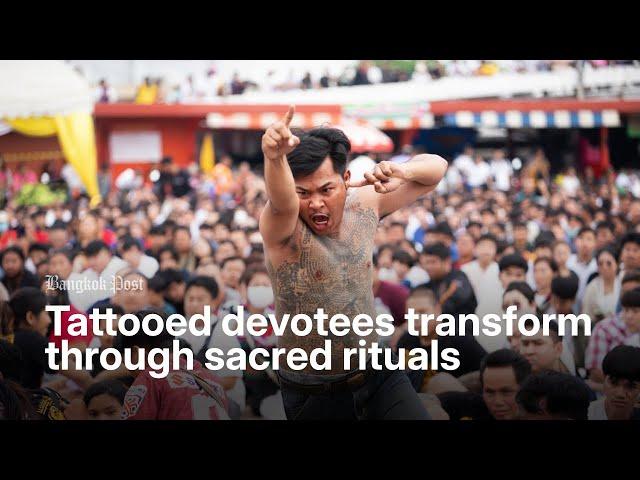 Tattooed devotees transform through sacred rituals