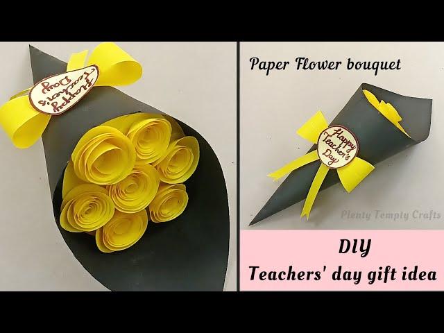 DIY Teacher's Day Gift Idea / Happy Teacher's Day Craft / Paper Flower Bouquet for Teacher Handmade