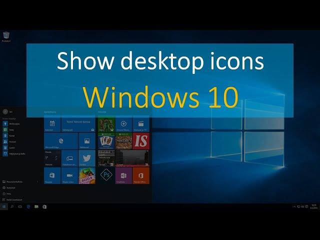 How to show desktop icons in windows 10